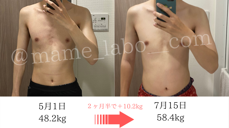 太りたい男へ ガリガリ男が2ヶ月で48kg 60kgまで増量した方法を伝授 ガリガリじゃダメですか